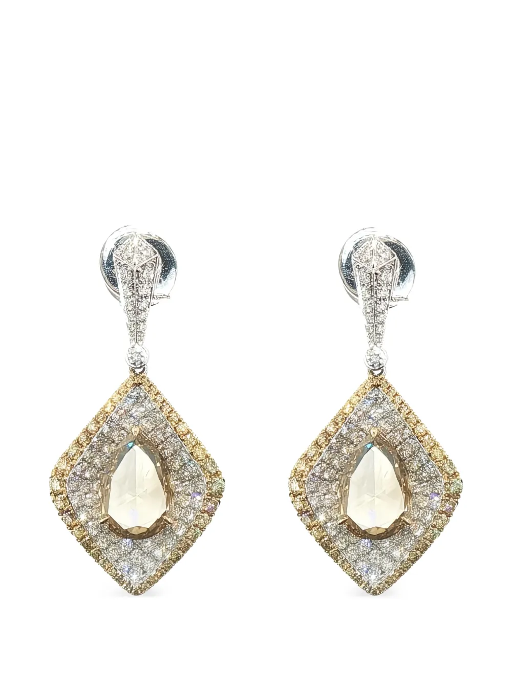 HYT Jewelry diamond drop earrings - Argento