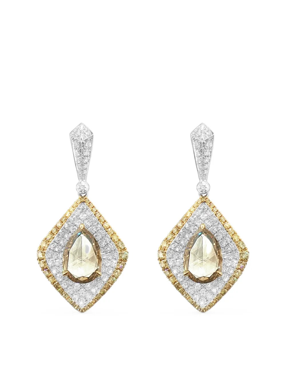 HYT Jewelry diamond drop earrings - Silber