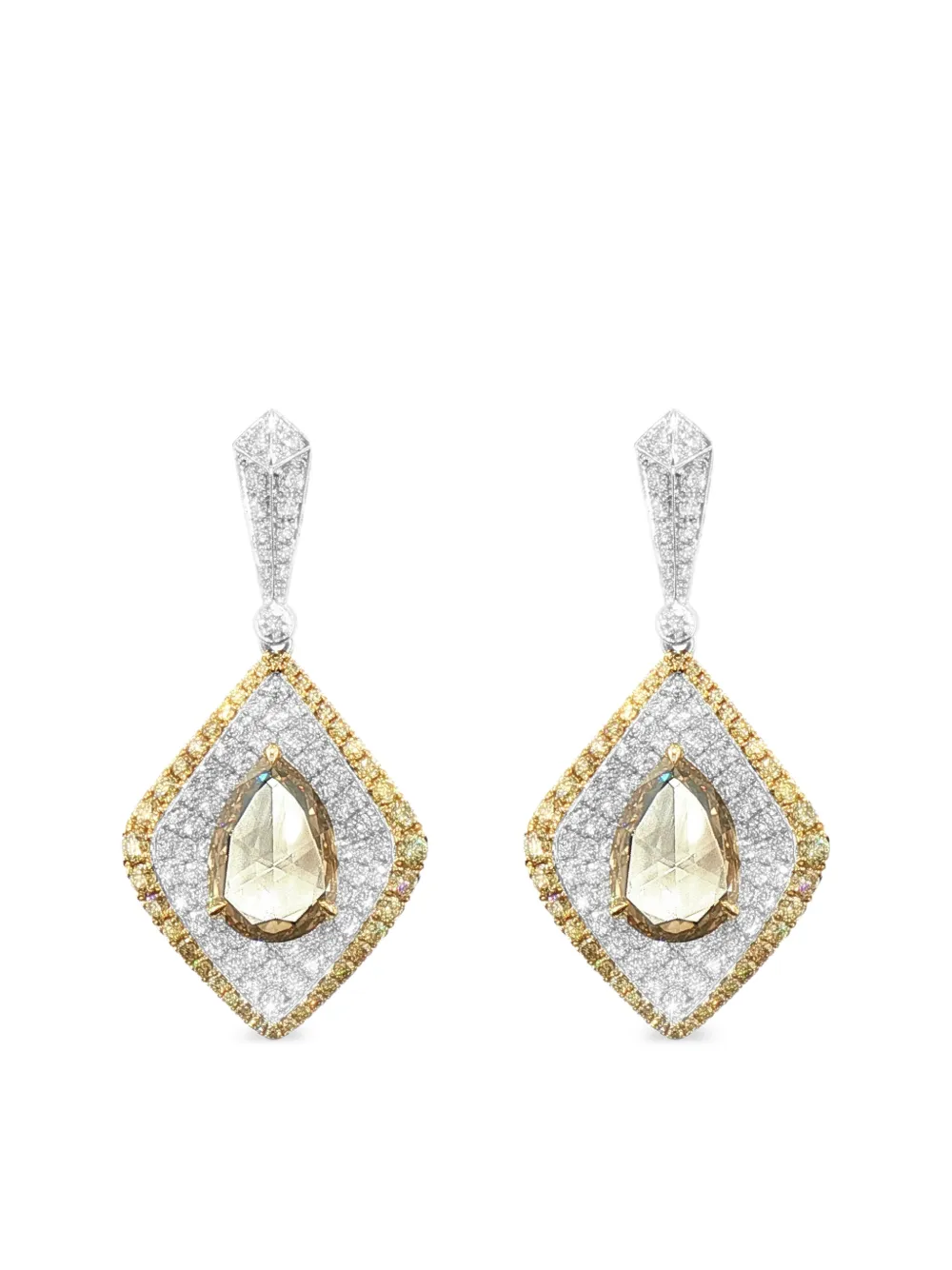 HYT Jewelry diamond drop earrings - Argento