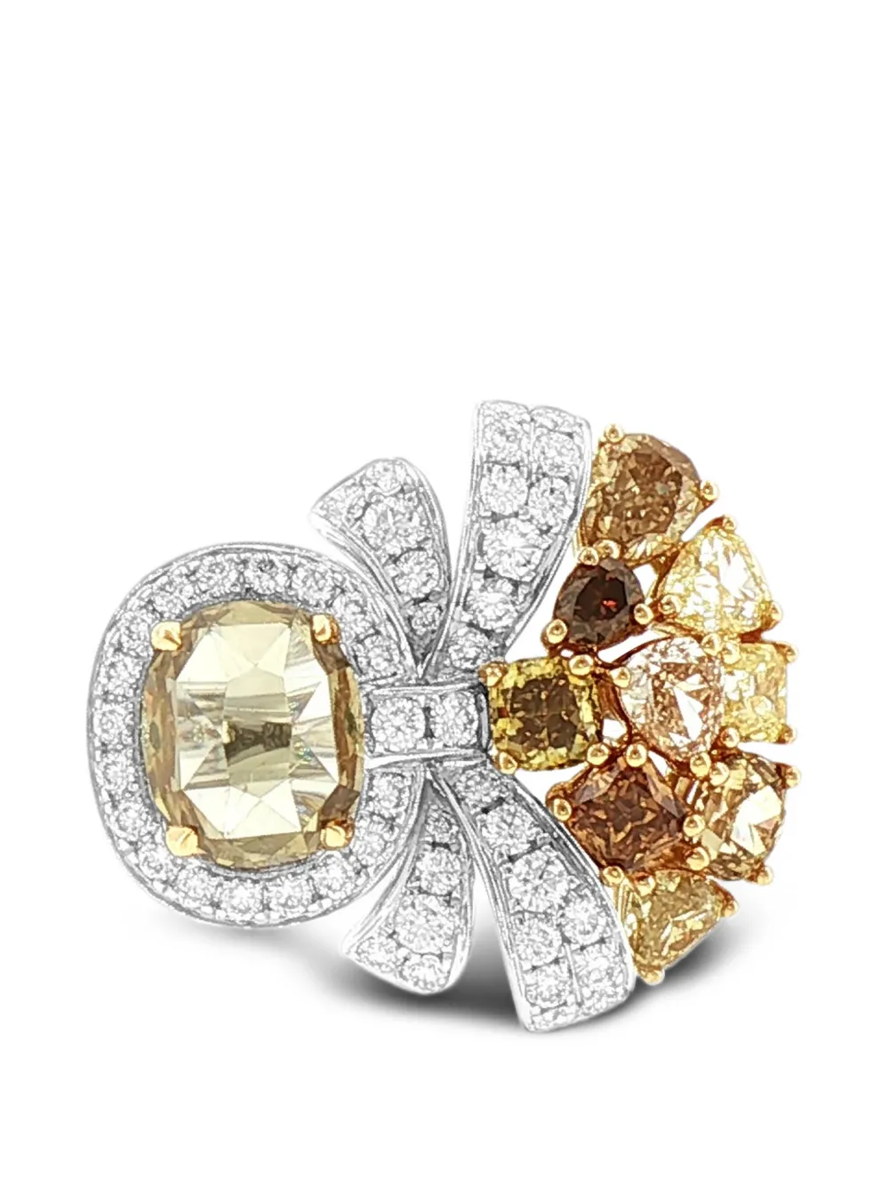 HYT Jewelry bow diamond ring - Silber
