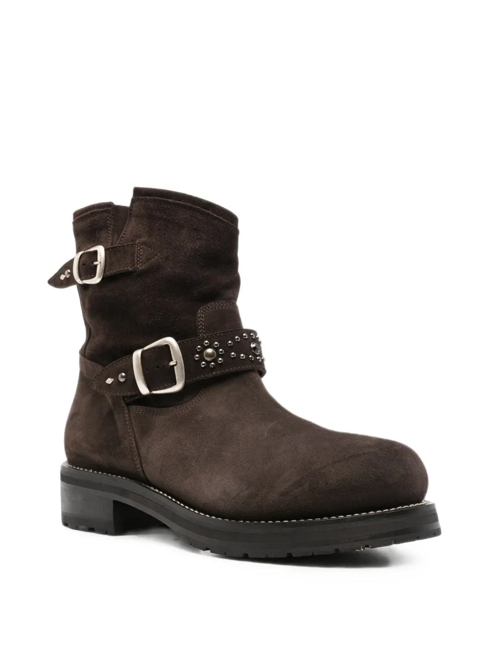 Second Layer buckled studded boots Bruin