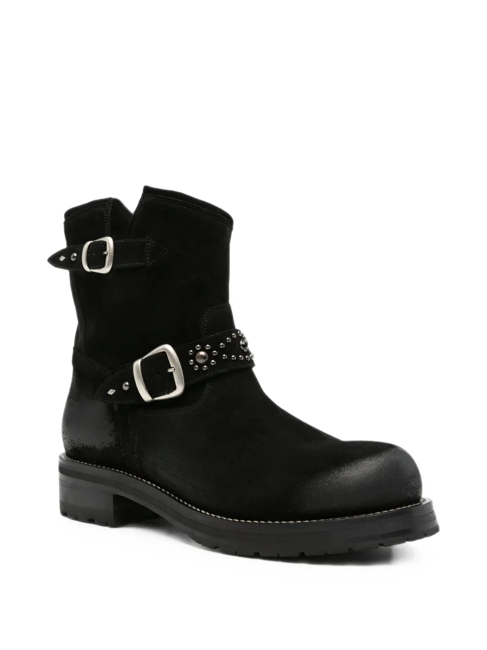 Second Layer Rider buckled boots Zwart