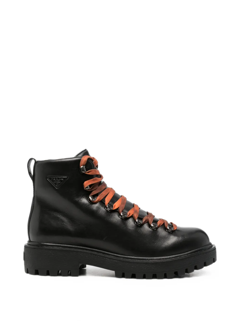 Prada chaussures de randonnée en cuir - Noir