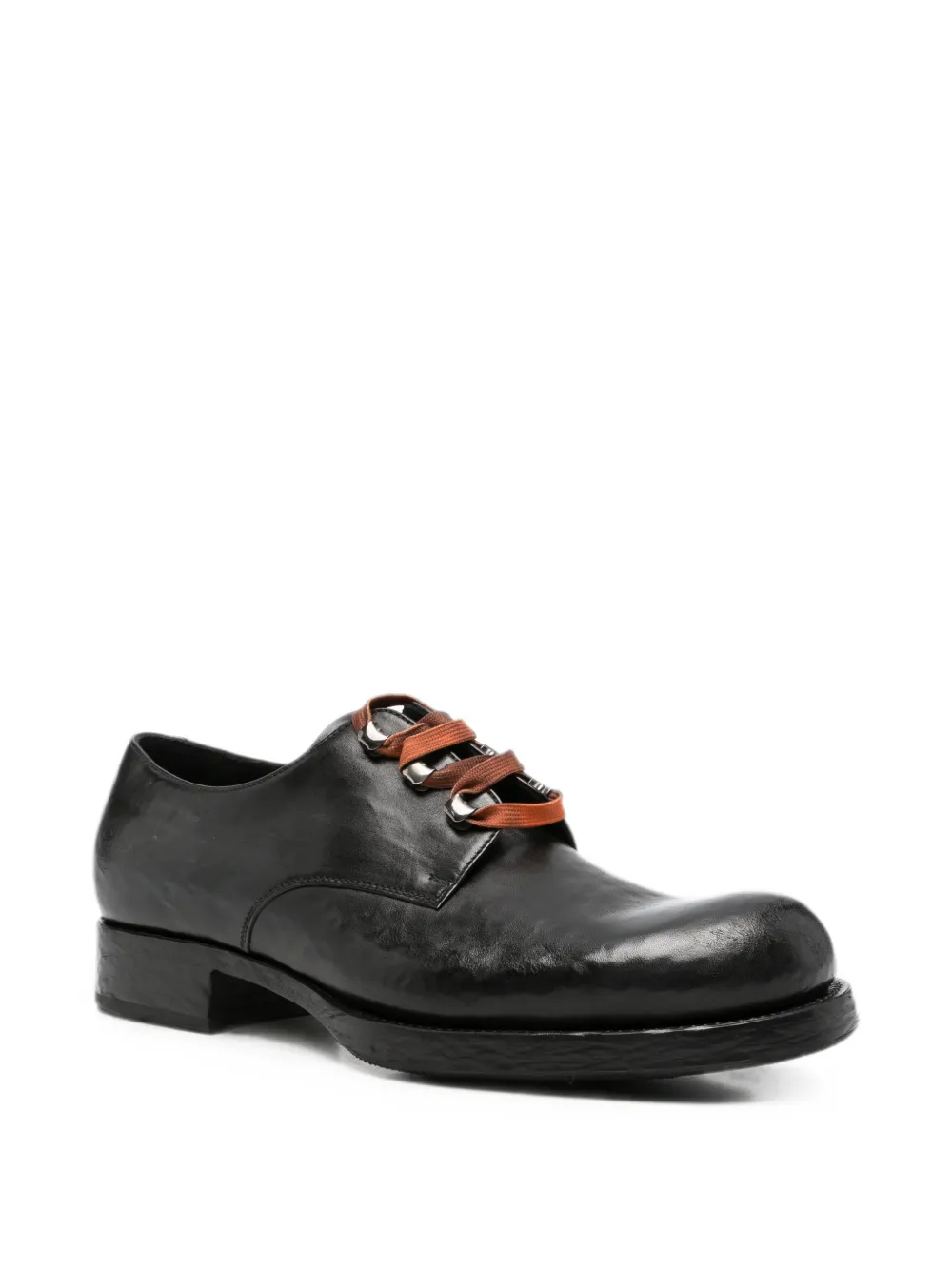 Prada Runway lace-up derby shoes Zwart