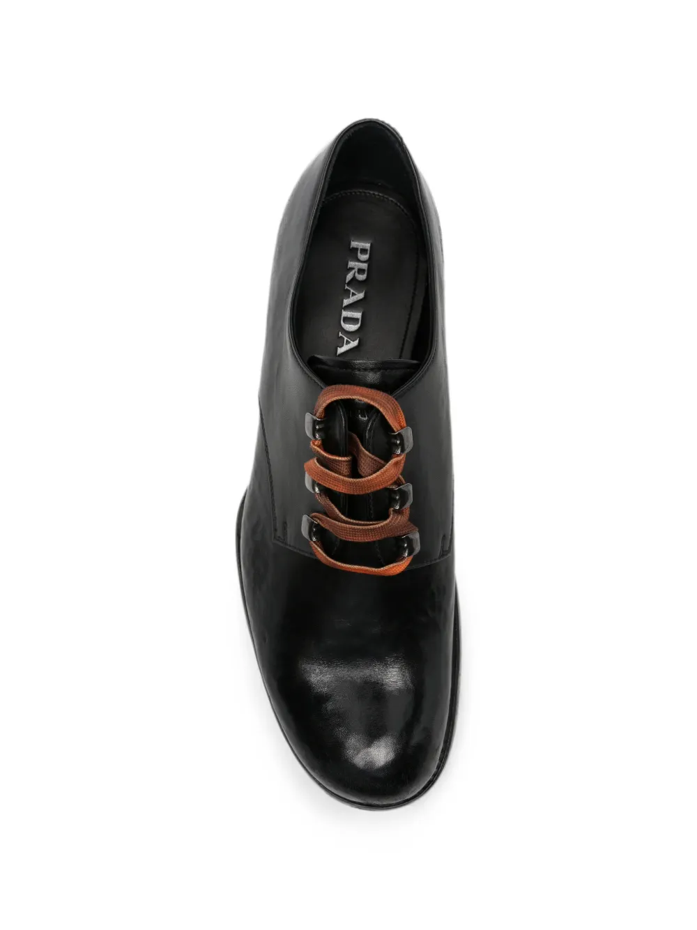 Prada Runway lace-up derby shoes Zwart