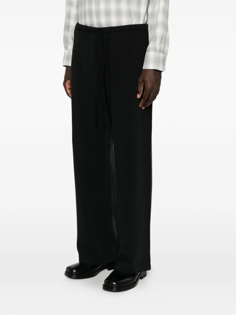 Second / Layer Loose-fit Drawstring Trousers In Black