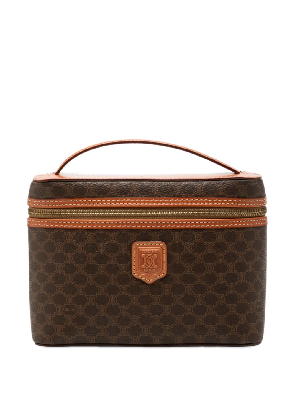 Celine Pre-Owned 1994 Macadam Coated Canvas vanity bag - Brown