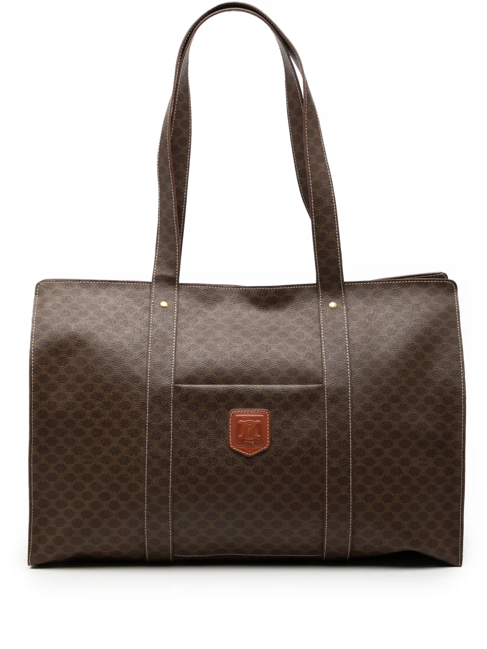 Celine Pre-Owned 1994 Macadam Coated Canvas tote bag - Braun