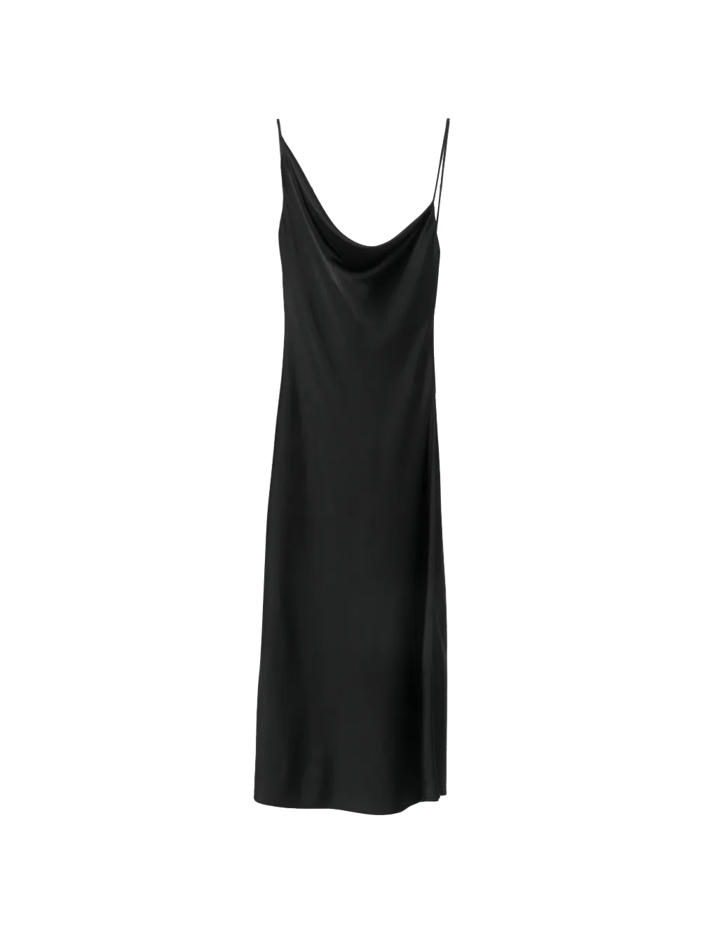 Stella McCartney asymmetric cowl-neck midi dress - Black