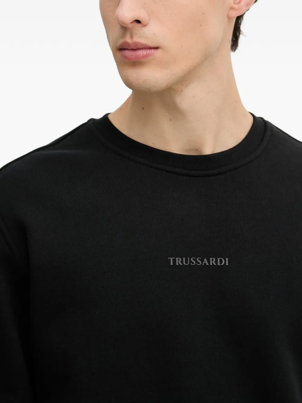 Trussardi Trui met logoprint Zwart