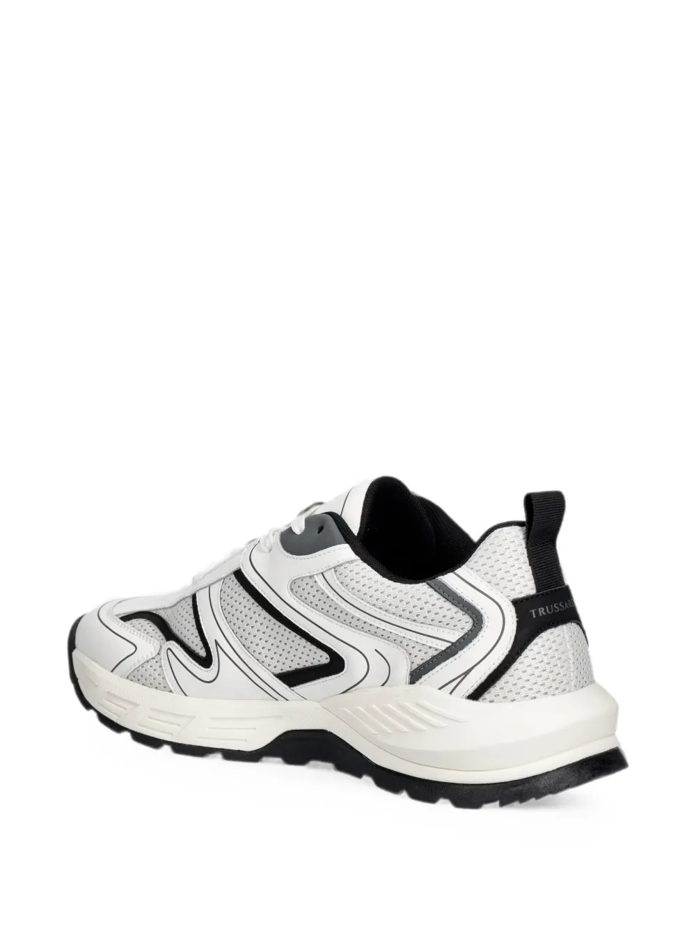 Trussardi panelled mesh sneakers Wit