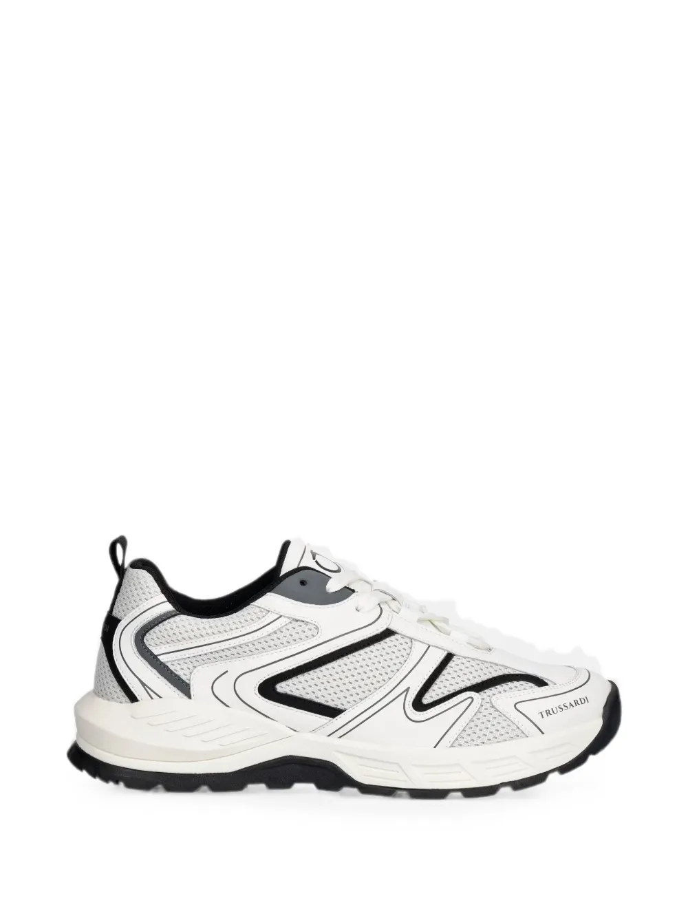 Trussardi panelled mesh sneakers - Bianco
