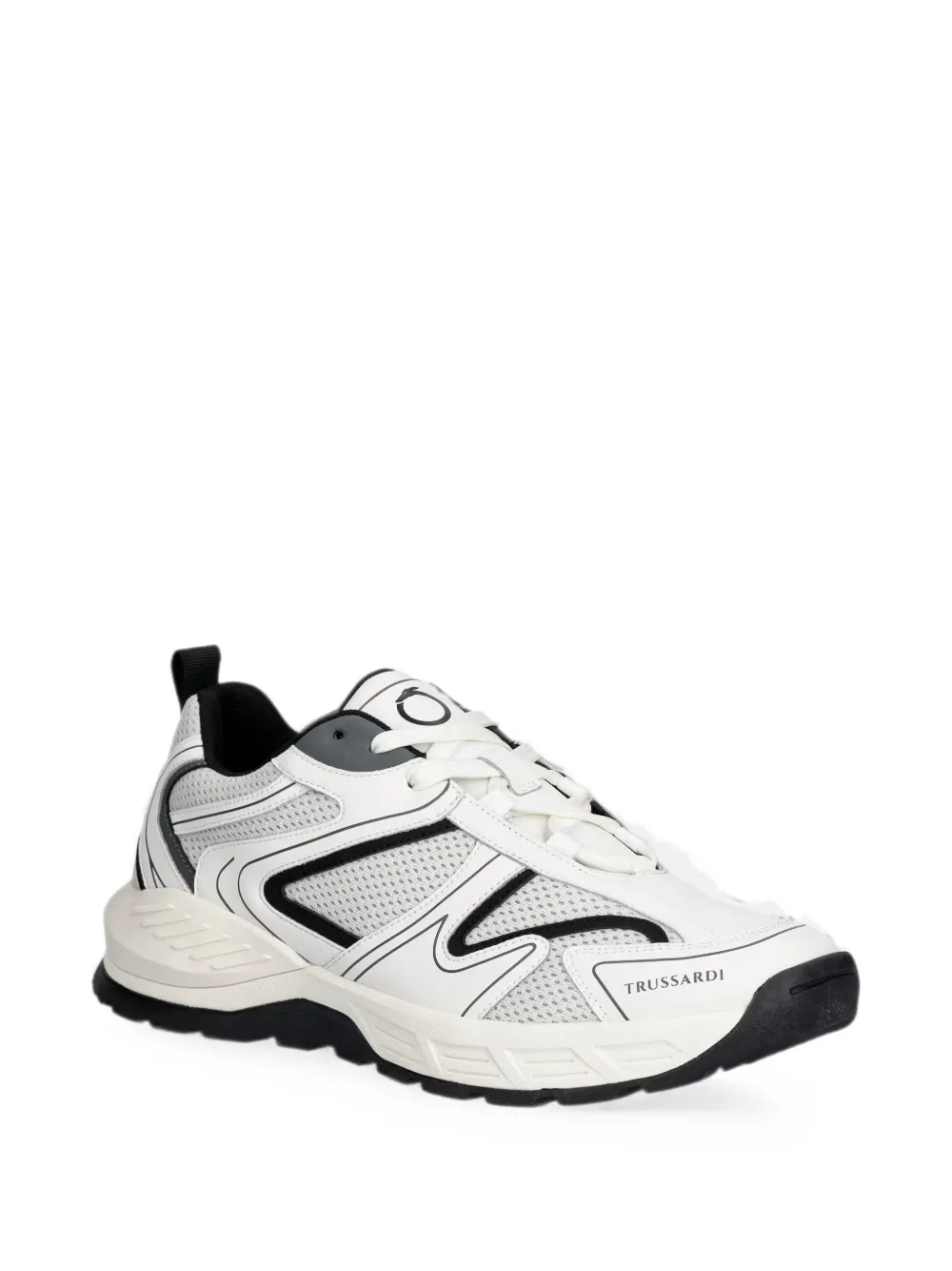 Trussardi panelled mesh sneakers Wit