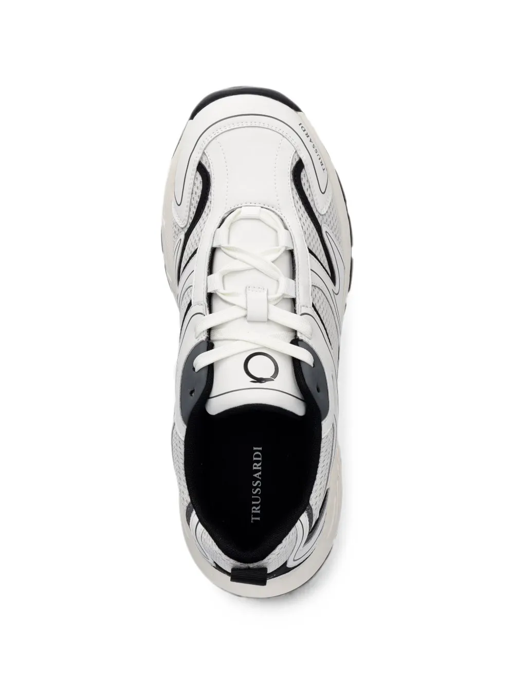 Trussardi panelled mesh sneakers Wit