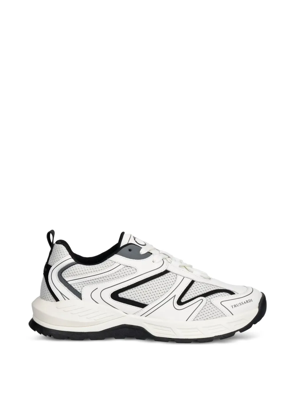 Trussardi panelled mesh sneakers Wit