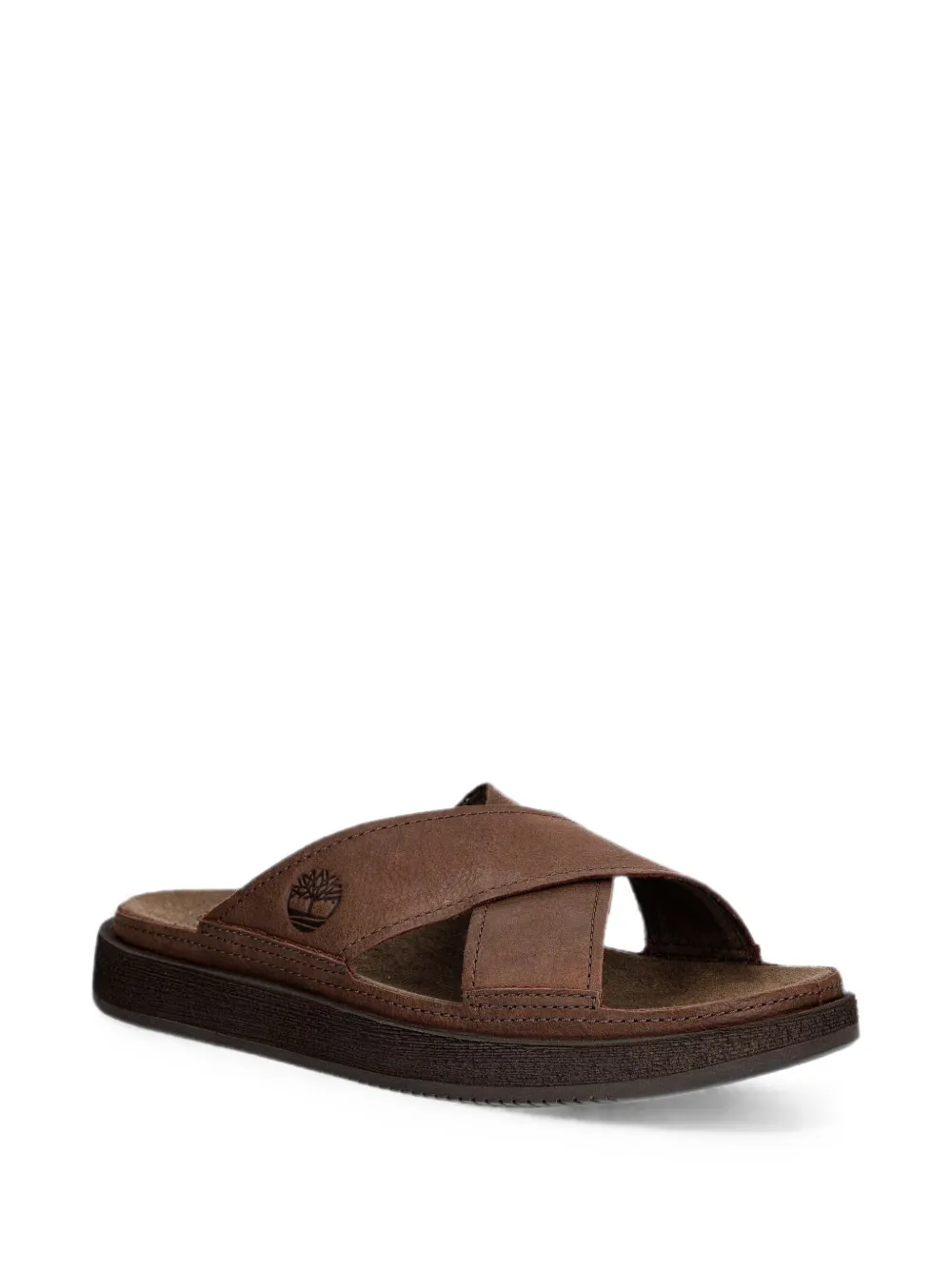 Timberland cross-strap leather sandals Bruin