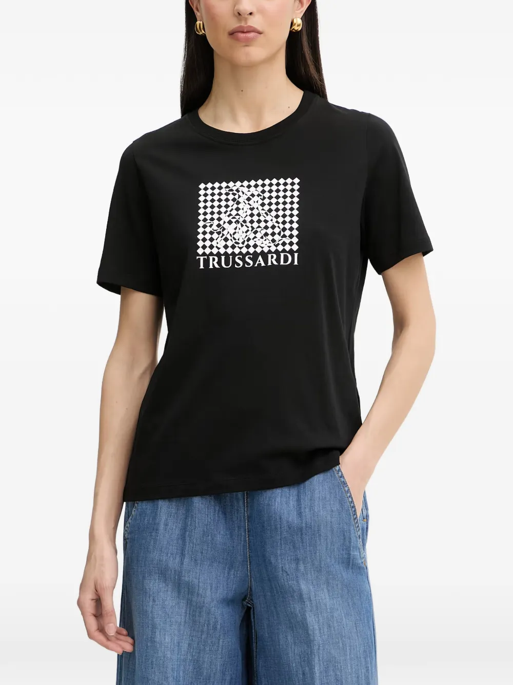 Trussardi logo-print T-shirt - Nero