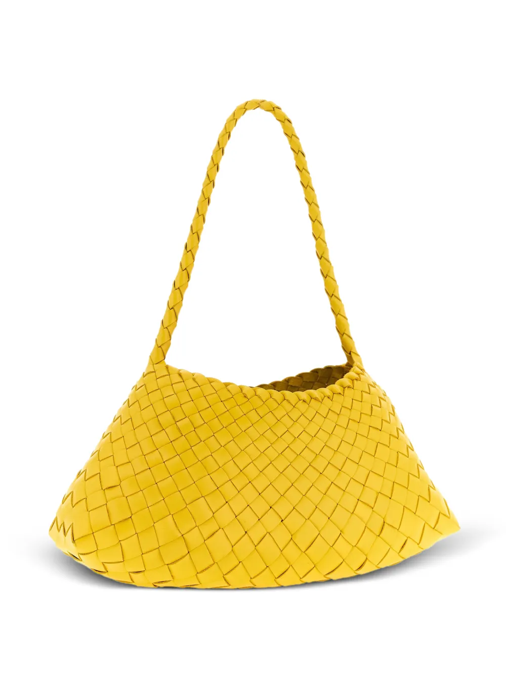 DRAGON DIFFUSION Rosanna hand-woven leather shoulder bag - Giallo