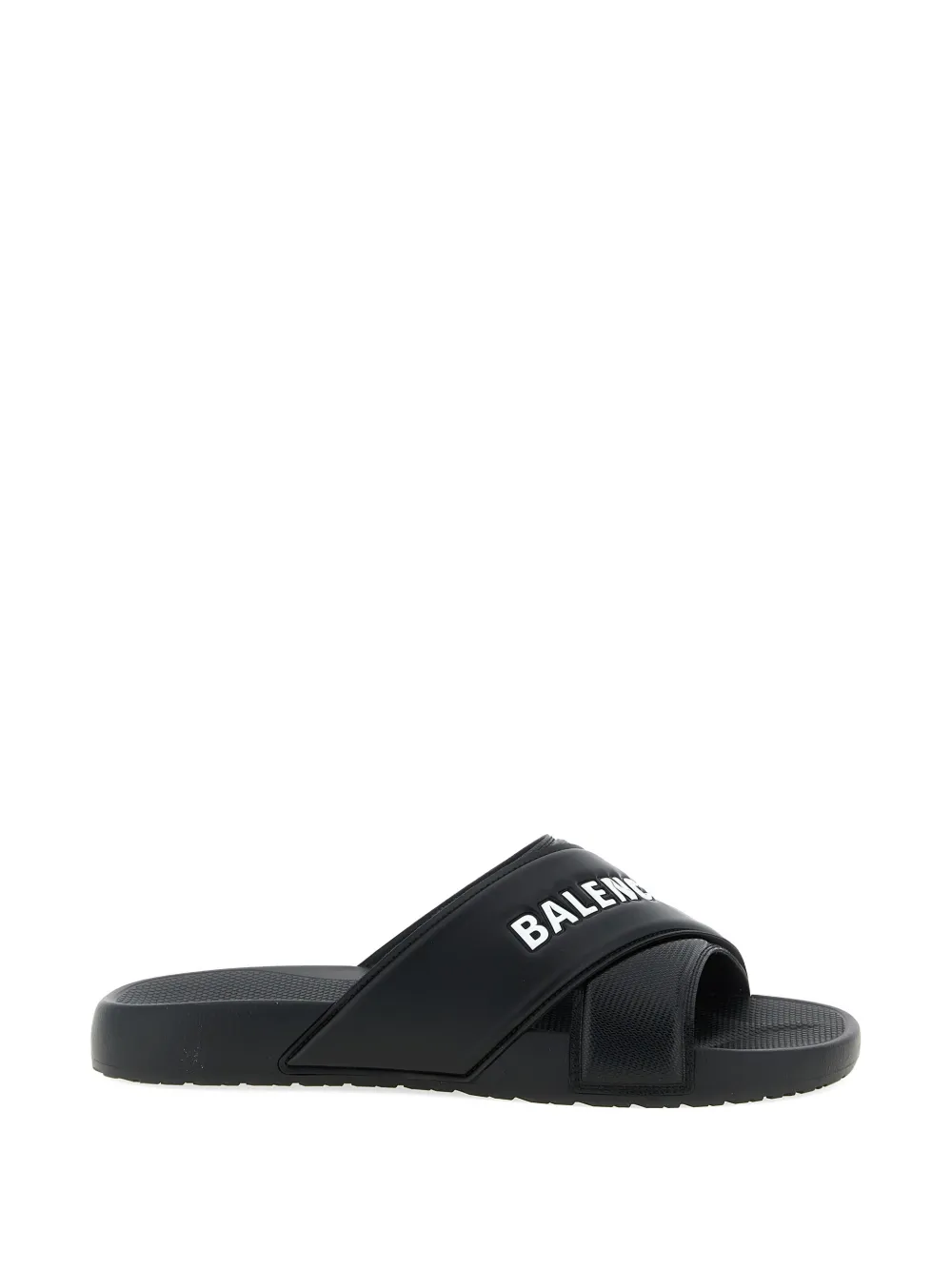 Balenciaga Sporty Pool embossed slides - Schwarz