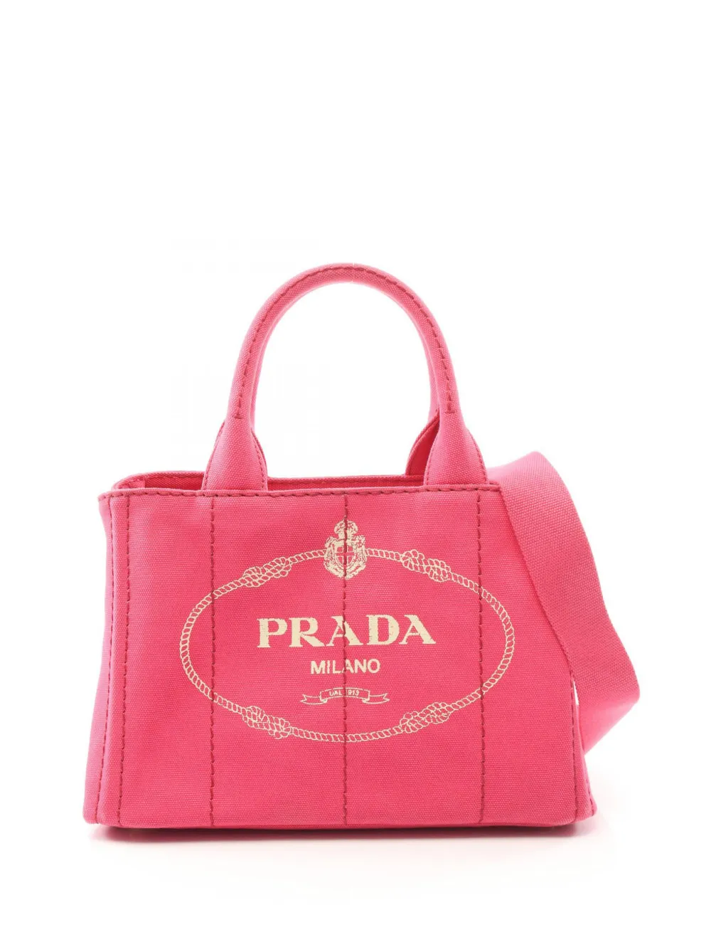 美品⭐︎PRADA カナパミニ　ピンク CANAPA プラダ PRADA 未使用 カナパミニ2wayトート ゾウさん柄 グレー