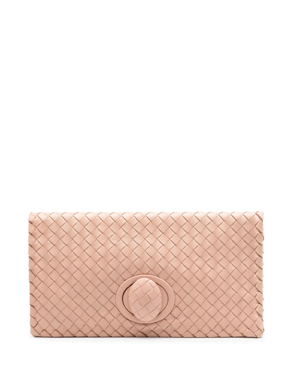 Bottega Veneta Pre-Owned 2010-2025 Nappa Intrecciato Turn Lock clutch bag - Brown