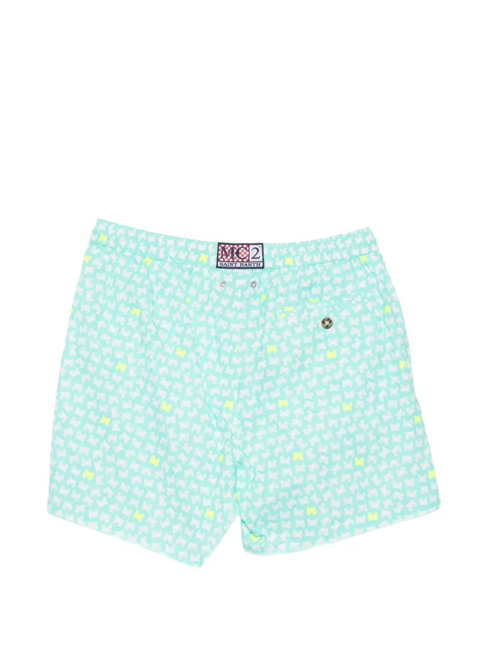 MC2 Saint Barth Zwembroek met bliksemflits krabprint Blauw