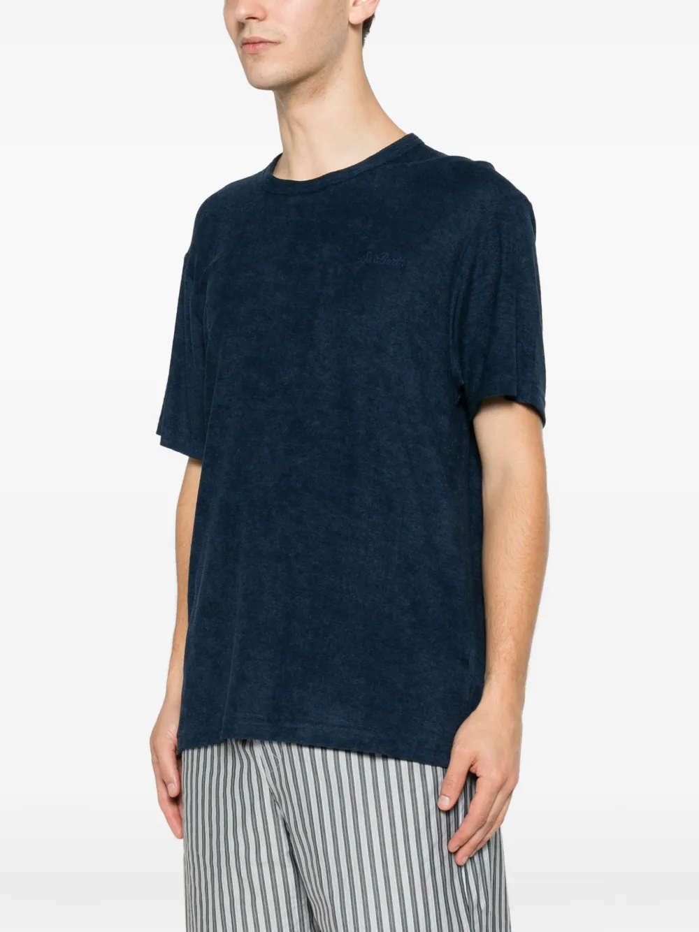 MC2 Saint Barth T-shirt met geborduurd logo Blauw