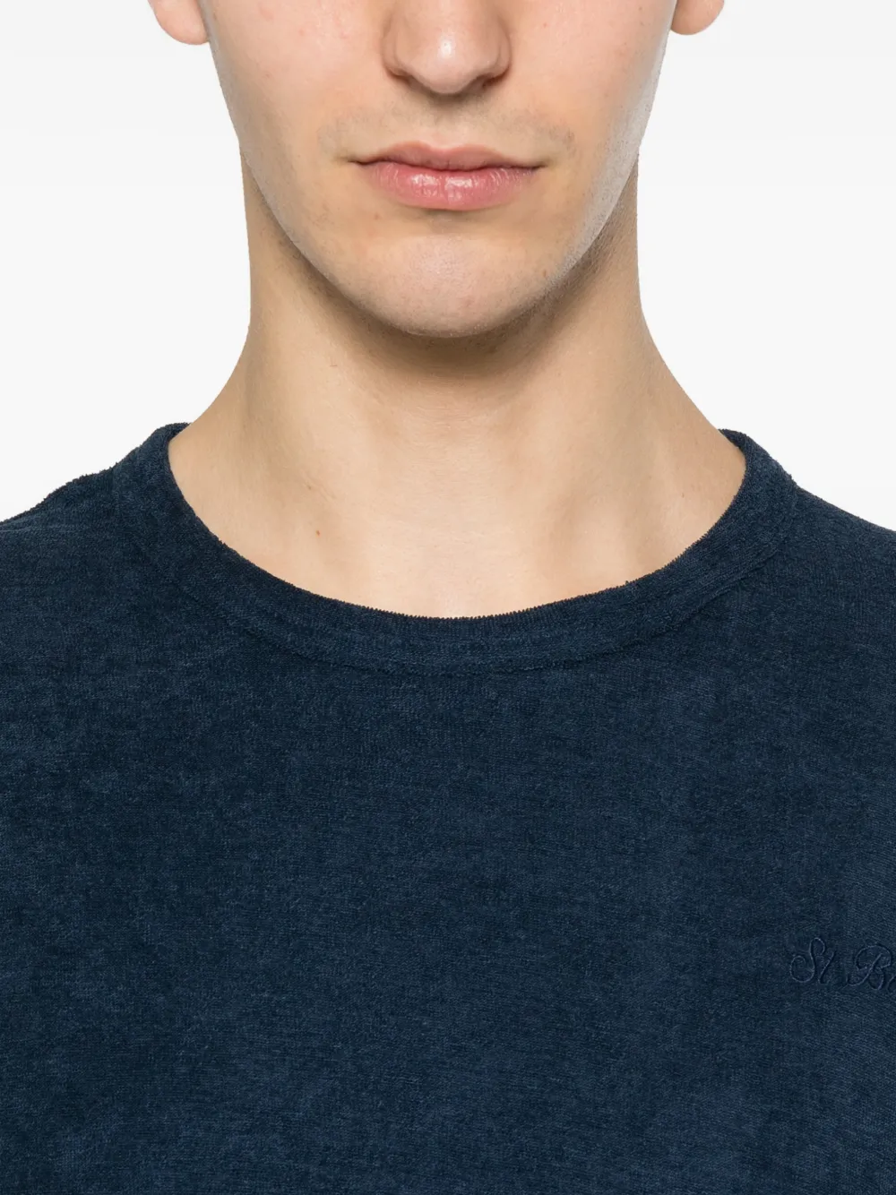 MC2 Saint Barth T-shirt met geborduurd logo Blauw