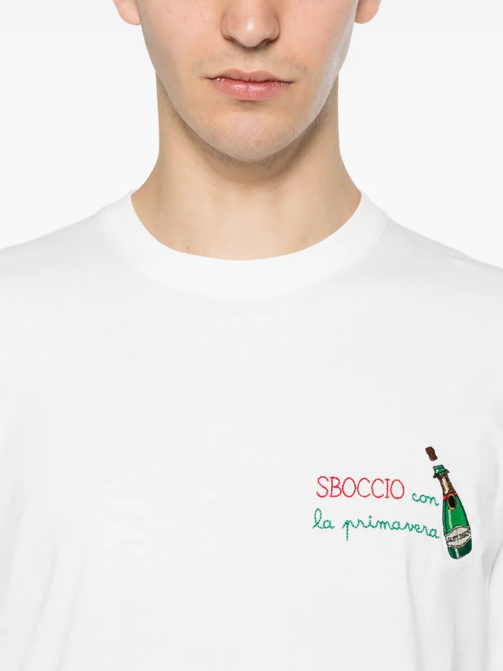 MC2 Saint Barth Portofino T-shirt met borduurwerk Wit