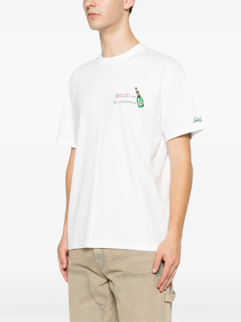 MC2 Saint Barth Portofino T-shirt met borduurwerk Wit