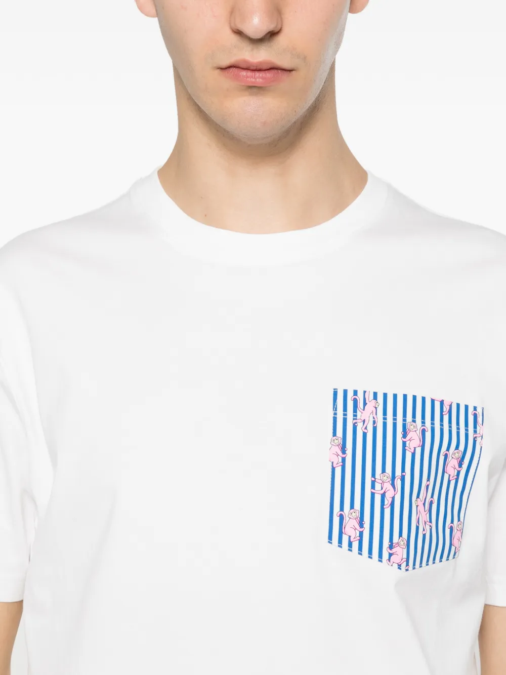 MC2 Saint Barth Blanche T-shirt met apenprint Wit