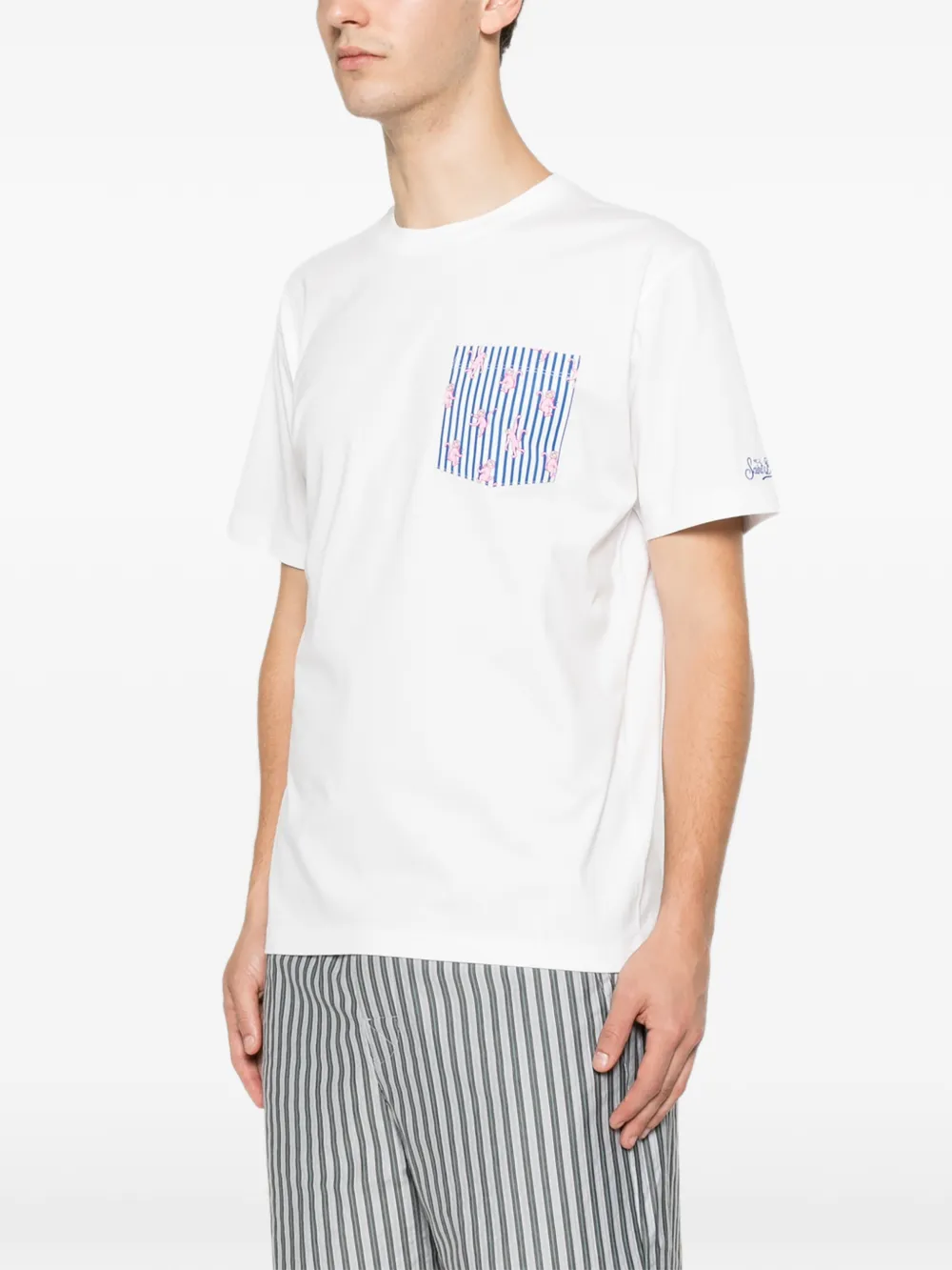 MC2 Saint Barth Blanche T-shirt met apenprint Wit