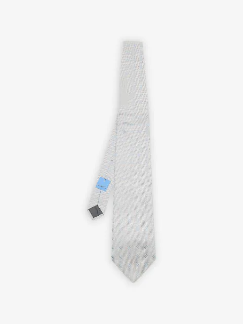 Lanvin Pre-Owned corbata de seda con motivo floral