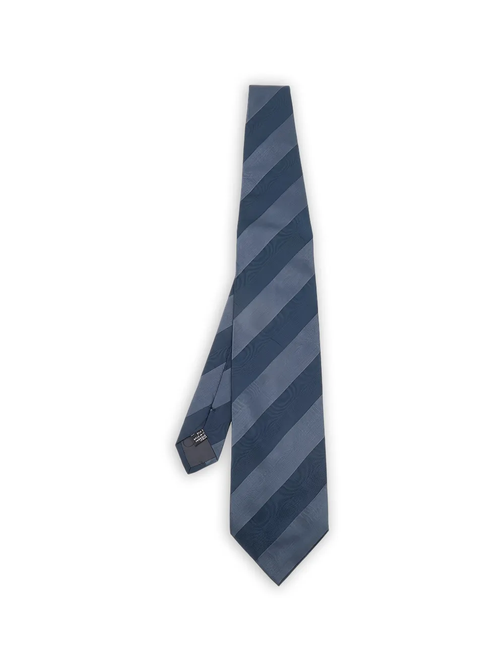 Emporio Armani Pre-Owned striped silk tie - Blu