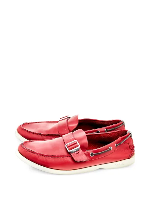 Ferragamo Pre-Owned buckle-strap leather loafers