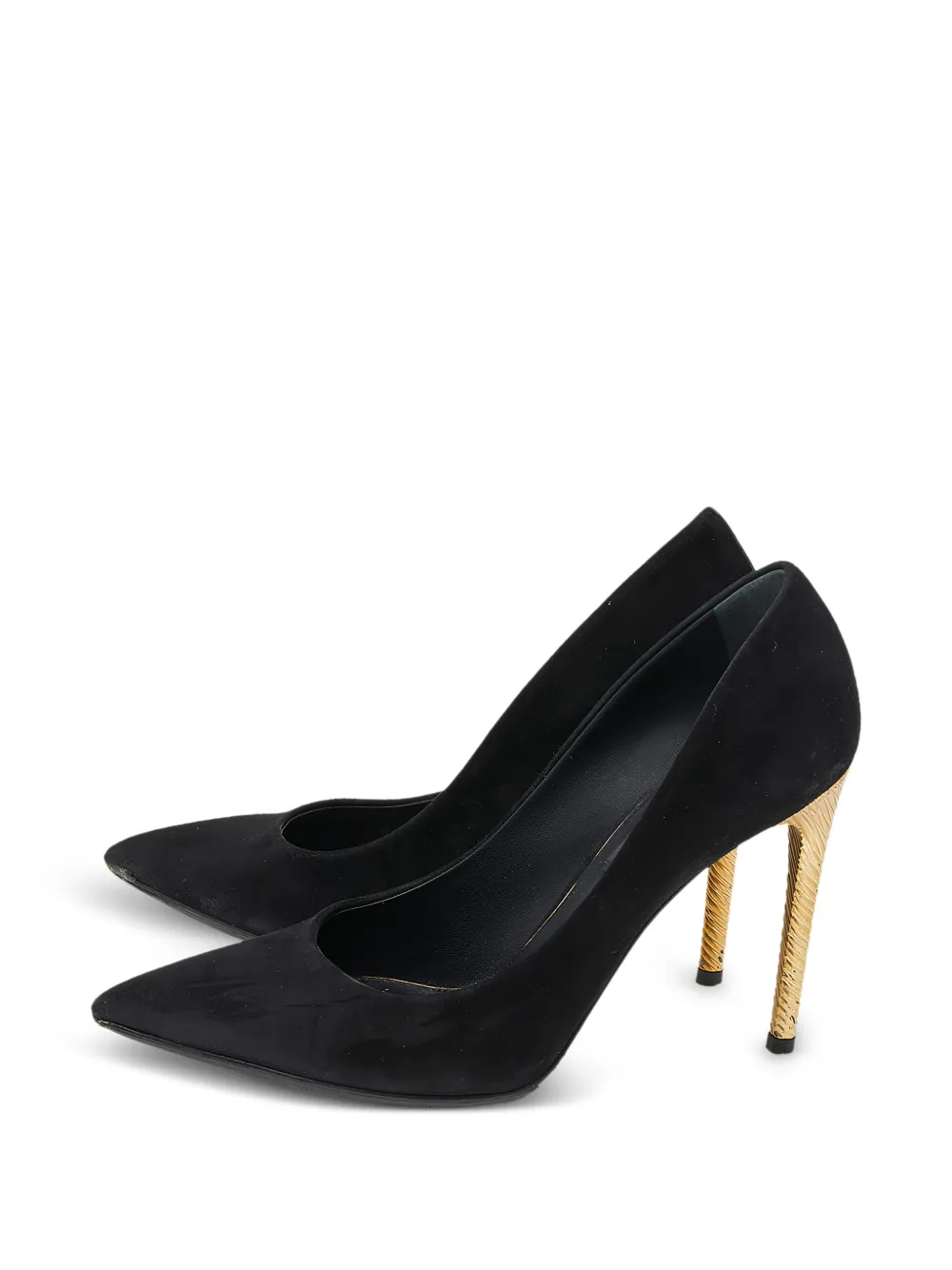Louis Vuitton Pre-Owned 90mm pointed-toe suede heeled pumps - Black