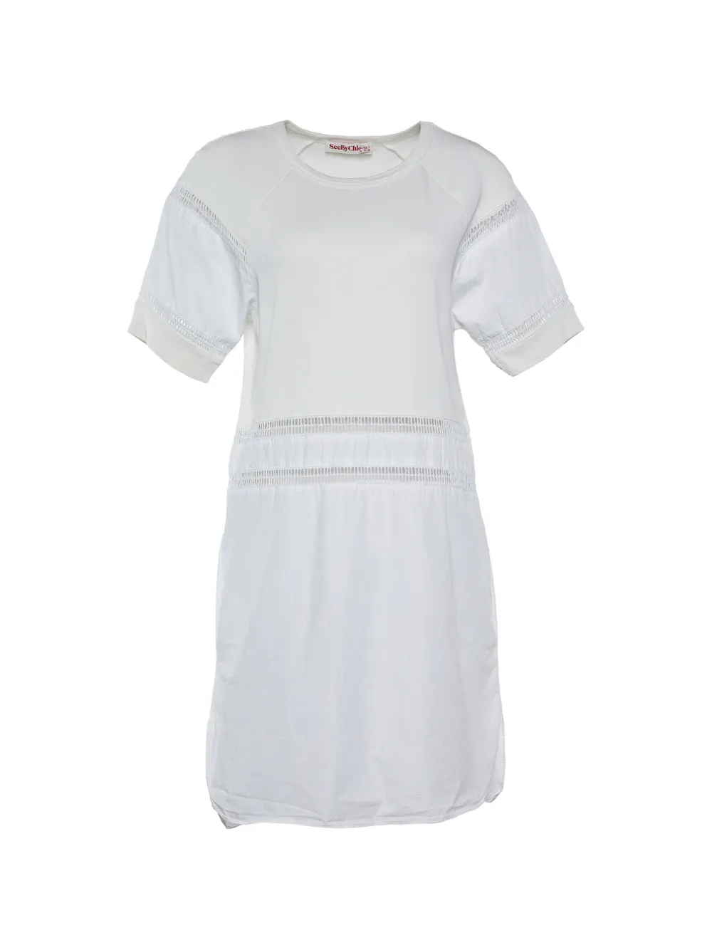 Pre-owned See By Chloé Lace-insert Dress In White