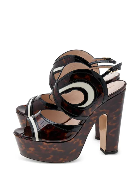 Nicholas Kirkwood marble-print platform sandals