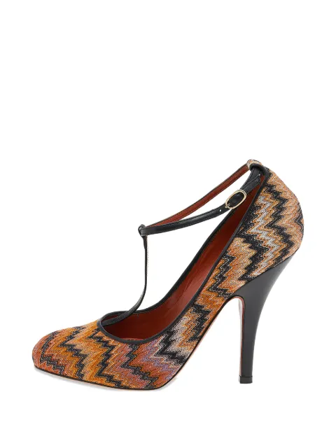 Missoni Pre-Owned zig zag-patterned pumps