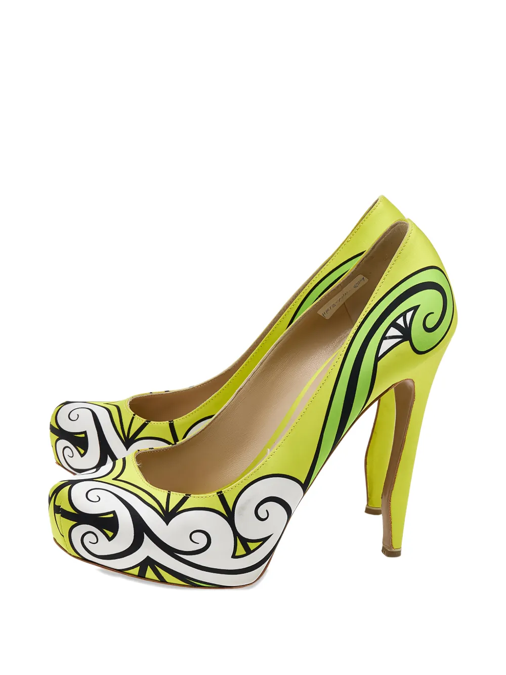 Nicholas Kirkwood printed platform pumps - Grün