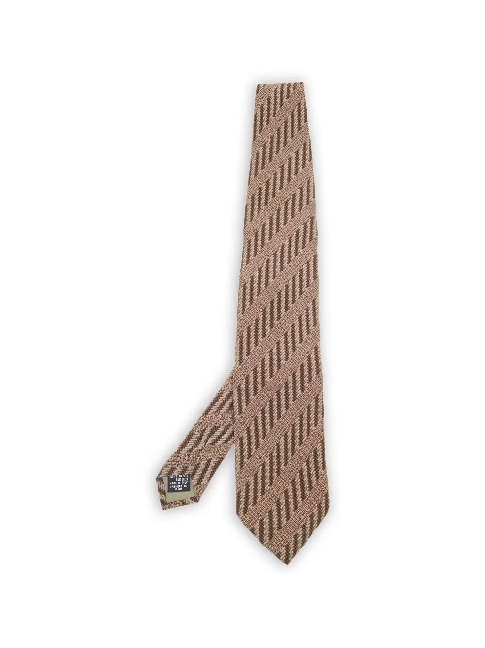 Giorgio Armani Pre-Owned printed silk tie - Marrone