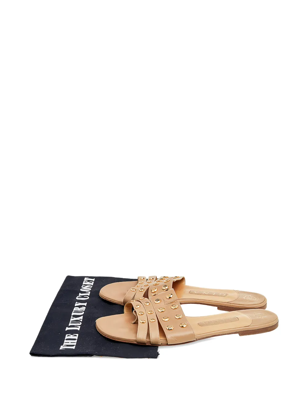 Gina embellished slide sandals - Toni neutri