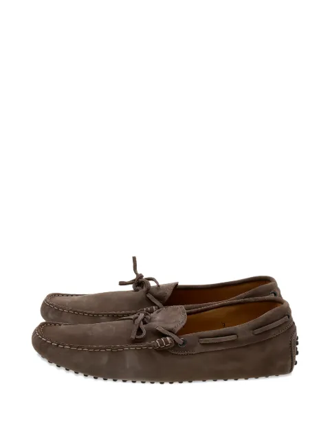 Tod's suede bow loafers