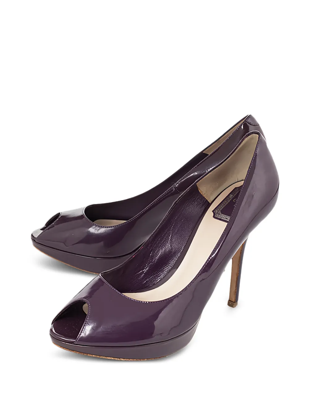 Christian Dior Pre-Owned peep-toe pumps - Violett