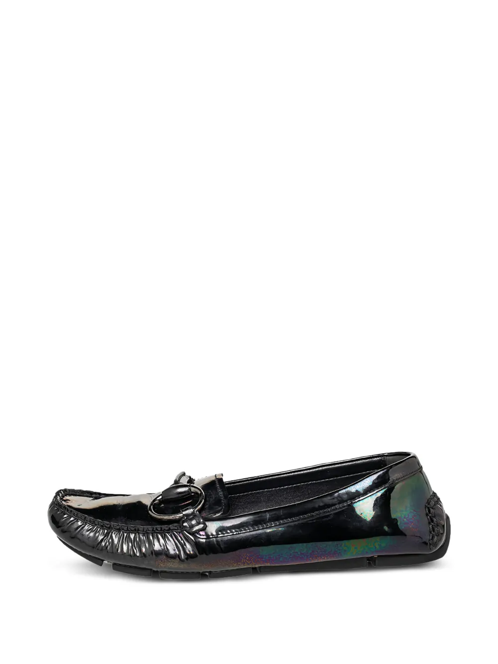 Gucci Pre-Owned Horsebit iridescent loafers - Nero