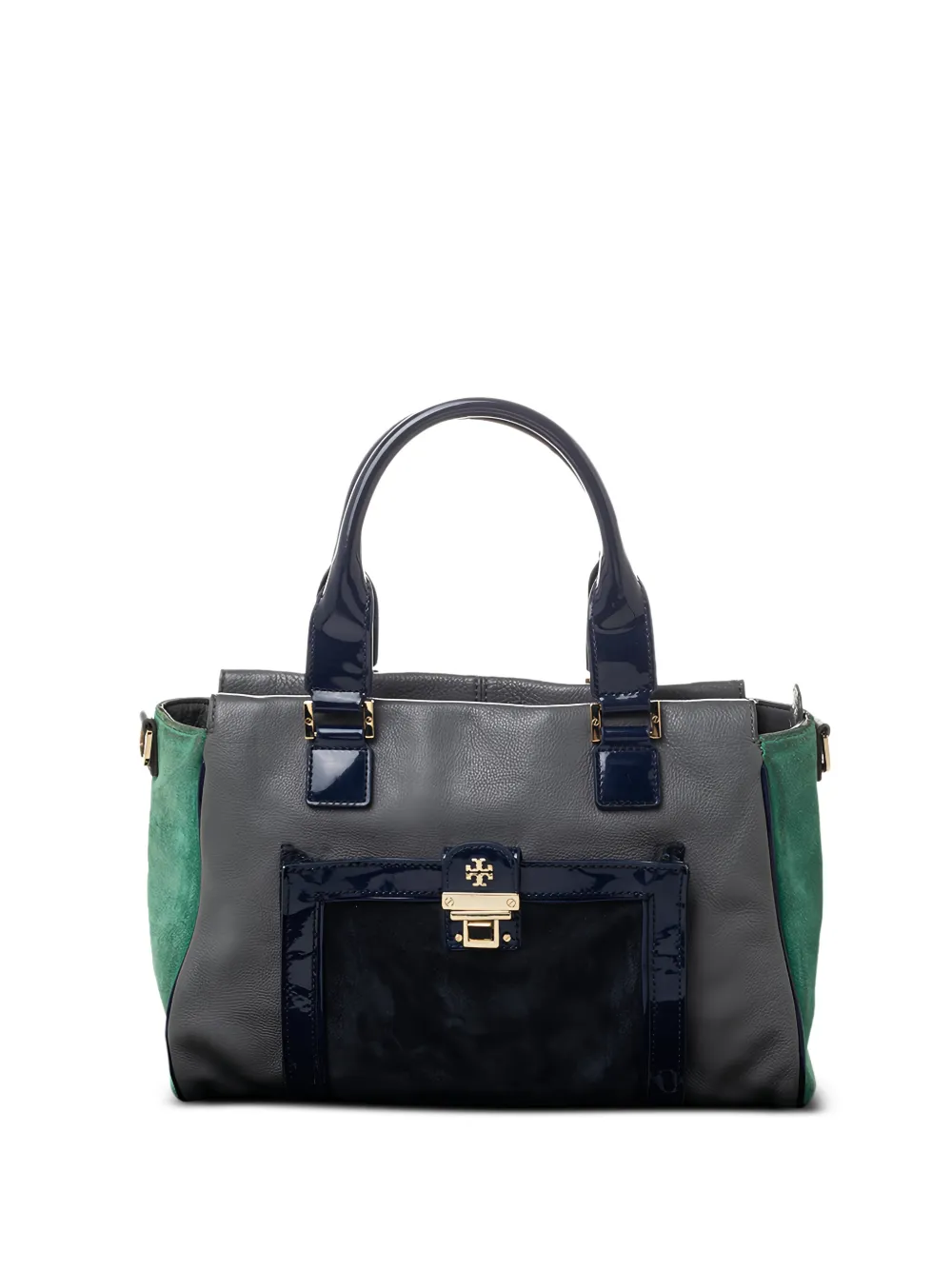 Tory Burch flap-pocket leather tote bag - Grigio