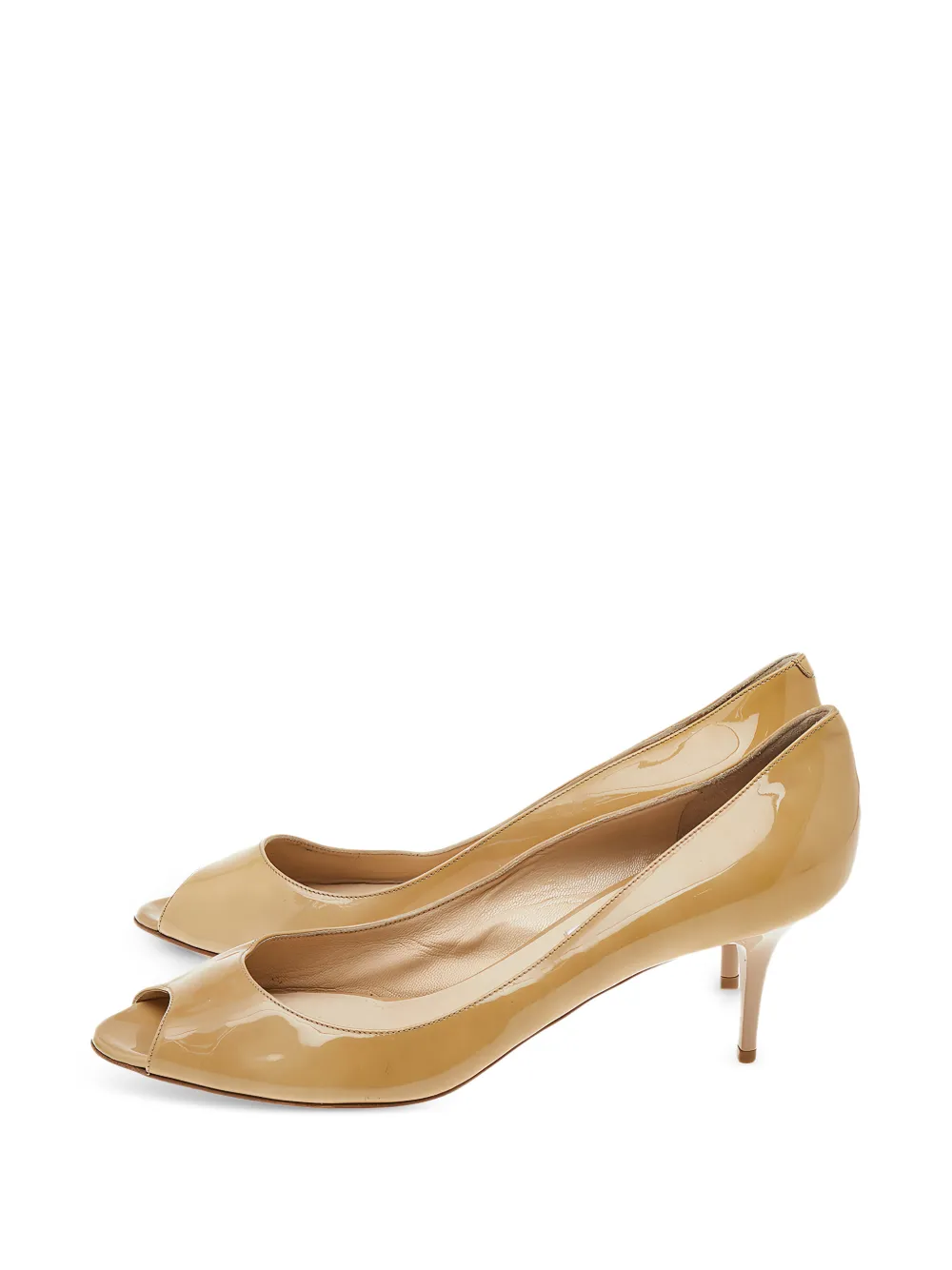 Jimmy Choo Pre-Owned Isabel peep-toe pumps - Toni neutri