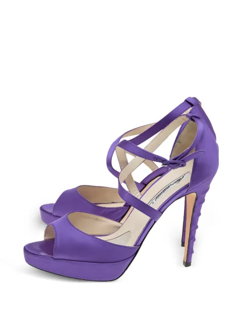 Brian Atwood 125mm Alexie criss-cross heeled sandals