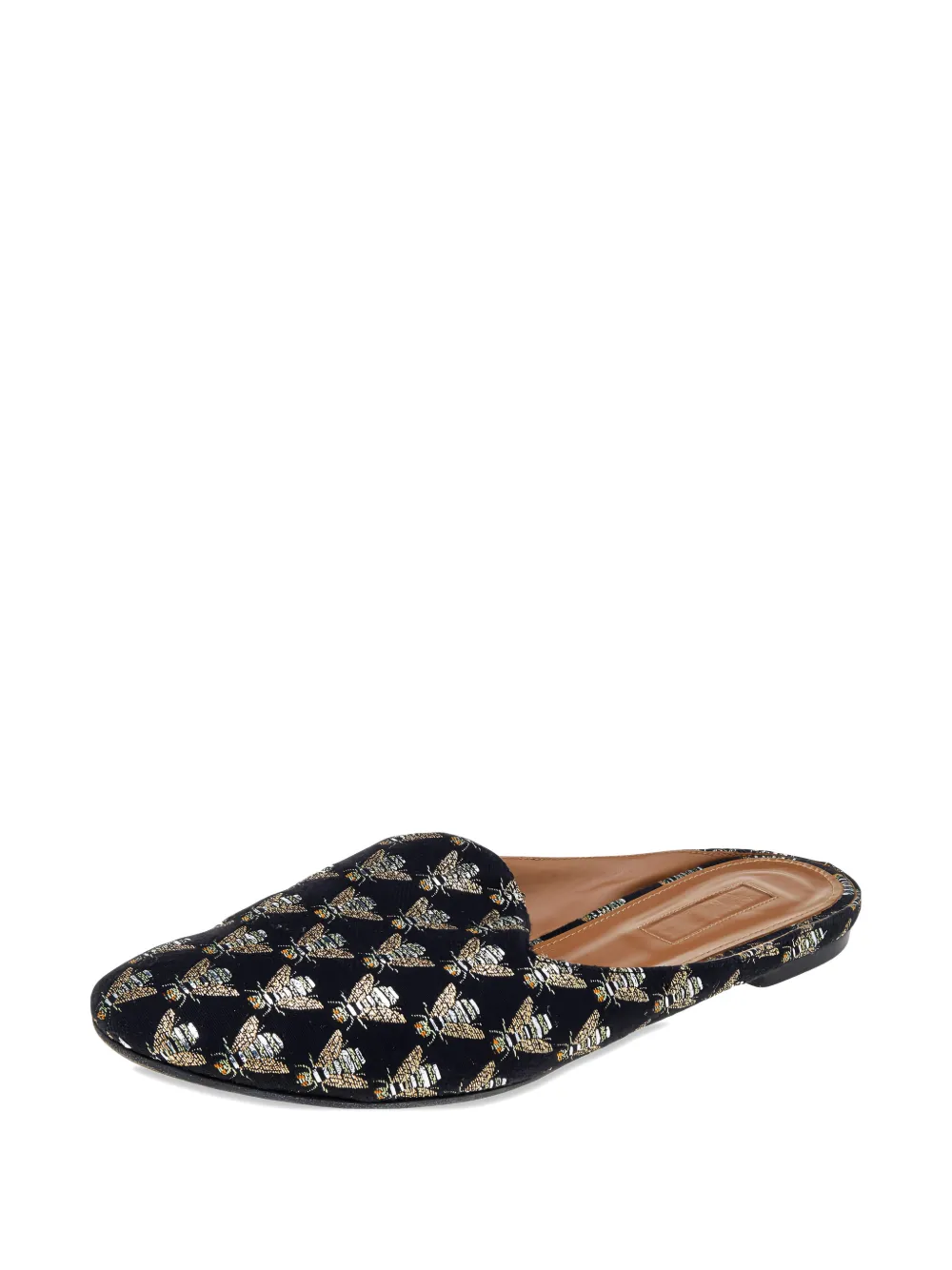 Aquazzura bee-embroidered mules - Nero