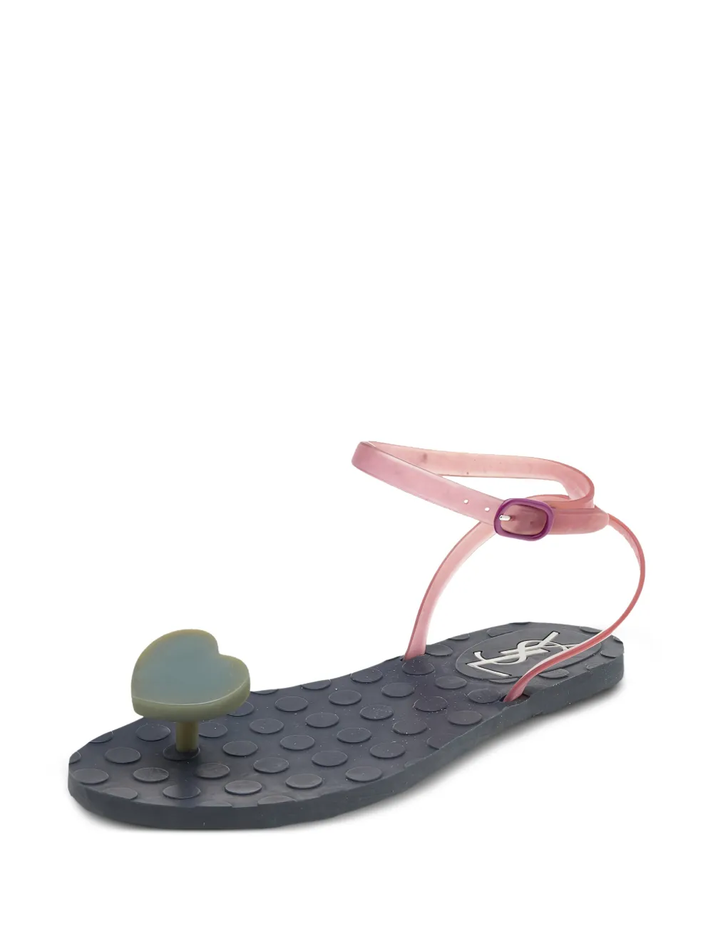Saint Laurent Pre-Owned Biarritz thong jelly sandals - Black